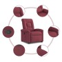 Sillón reclinable elevable tela rojo tinto en Sillones | Comprar online en Foru.es