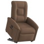 Sillón reclinable elevable de tela marrón en Sillones | Comprar online en Foru.es