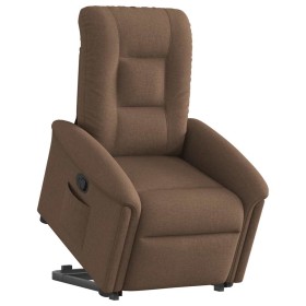 Sillón reclinable elevable de tela marrón en Sillones | Comprar online en Foru.es