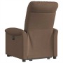 Sillón reclinable elevable de tela marrón en Sillones | Comprar online en Foru.es