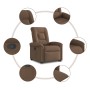 Sillón reclinable elevable de tela marrón en Sillones | Comprar online en Foru.es