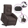Sillón reclinable elevable tela marrón oscuro en Sillones | Comprar online en Foru.es