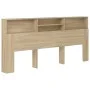 Mueble cabecero color roble Sonoma 220x19x103,5 cm de vidaXL, Cabeceros y pies de cama - Ref: Foro24-811901, Precio: 73,93 €,...