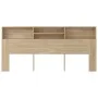 Mueble cabecero color roble Sonoma 220x19x103,5 cm de vidaXL, Cabeceros y pies de cama - Ref: Foro24-811901, Precio: 73,93 €,...