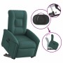 Sillón reclinable elevable tela verde oscuro en Sillones | Comprar online en Foru.es