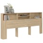 Mueble cabecero color roble Sonoma 220x19x103,5 cm de vidaXL, Cabeceros y pies de cama - Ref: Foro24-811901, Precio: 74,55 €,...
