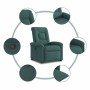Sillón reclinable elevable tela verde oscuro en Sillones | Comprar online en Foru.es