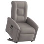 Sillón reclinable elevable tela gris taupe en Sillones | Comprar online en Foru.es