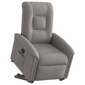 Sillón reclinable elevable tela gris taupe en Sillones | Comprar online en Foru.es