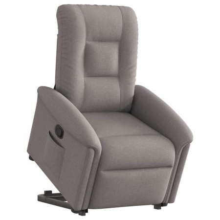Sillón reclinable elevable tela gris taupe en Sillones | Comprar online en Foru.es