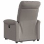 Sillón reclinable elevable tela gris taupe en Sillones | Comprar online en Foru.es