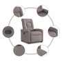 Sillón reclinable elevable tela gris taupe en Sillones | Comprar online en Foru.es