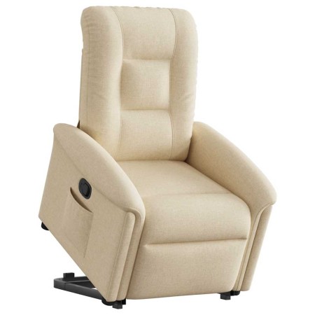 Sillón reclinable elevable de tela color crema en Sillones | Comprar online en Foru.es