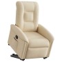 Sillón reclinable elevable de tela color crema en Sillones | Comprar online en Foru.es