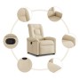 Sillón reclinable elevable de tela color crema en Sillones | Comprar online en Foru.es