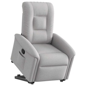 Sillón reclinable elevable de tela gris nube en Sillones | Comprar online en Foru.es
