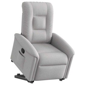 Sillón reclinable elevable de tela gris nube en Sillones | Comprar online en Foru.es
