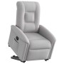 Sillón reclinable elevable de tela gris nube en Sillones | Comprar online en Foru.es