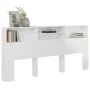 Glänzend weißes Kopfteilmöbel 220x19x103,5 cm von vidaXL, Kopf- und Fußteile - Ref: Foro24-811904, Preis: 70,16 €, Rabatt: %