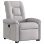 Sillón reclinable elevable de tela gris nube en Sillones | Comprar online en Foru.es