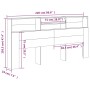Mueble cabecero blanco brillante 220x19x103,5 cm de vidaXL, Cabeceros y pies de cama - Ref: Foro24-811904, Precio: 86,29 €, D...