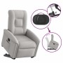 Sillón reclinable elevable de tela gris nube en Sillones | Comprar online en Foru.es