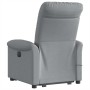 Sillón de masaje reclinable de pie de tela gris claro en Sillones | Comprar online en Foru.es