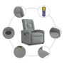 Sillón de masaje reclinable de pie de tela gris claro en Sillones | Comprar online en Foru.es