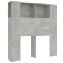 Mueble cabecero gris hormigón 100x18,5x104,5 cm de vidaXL, Cabeceros y pies de cama - Ref: Foro24-811911, Precio: 49,77 €, De...