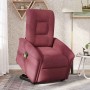 Sillón reclinable de masaje elevable tela rojo tinto en Sillones | Comprar online en Foru.es