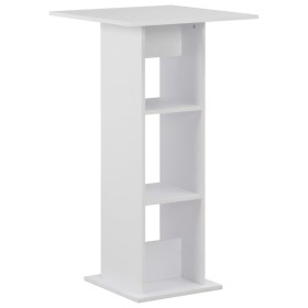 Mesa de bar blanca 60x60x110 cm en Mesas de comedor | Comprar online en Foru.es