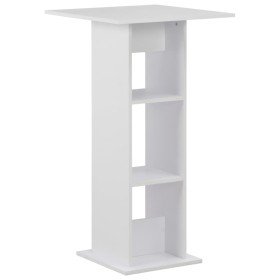 Mesa de bar blanca 60x60x110 cm en Mesas de comedor | Comprar online en Foru.es