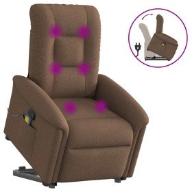 Silla de masaje reclinable de pie de tela marrón en Sillones | Comprar online en Foru.es