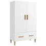Aparador de madera contrachapada blanco 70x31x115 cm de vidaXL, Aparadores - Ref: Foro24-812528, Precio: 90,33 €, Descuento: %