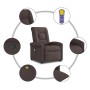 Silla de masaje reclinable de pie de tela marrón oscuro en Sillones | Comprar online en Foru.es