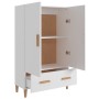 Aparador de madera contrachapada blanco 70x31x115 cm de vidaXL, Aparadores - Ref: Foro24-812528, Precio: 91,57 €, Descuento: %