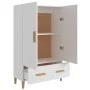 Aparador de madera contrachapada blanco 70x31x115 cm de vidaXL, Aparadores - Ref: Foro24-812528, Precio: 90,33 €, Descuento: %