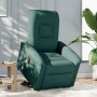 Silla de masaje reclinable de pie de tela verde oscura en Sillones | Comprar online en Foru.es