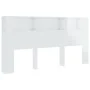 Mueble cabecero blanco brillante 200x18,5x104,5 cm de vidaXL, Cabeceros y pies de cama - Ref: Foro24-811958, Precio: 79,13 €,...