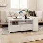 Mesa de centro madera de ingeniería blanco brillo 102x55x42 cm de vidaXL, Mesas de centro - Ref: Foro24-810923, Precio: 116,1...
