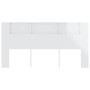 Mueble cabecero blanco brillante 200x18,5x104,5 cm de vidaXL, Cabeceros y pies de cama - Ref: Foro24-811958, Precio: 78,13 €,...