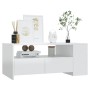 Mesa de centro madera de ingeniería blanco brillo 102x55x42 cm de vidaXL, Mesas de centro - Ref: Foro24-810923, Precio: 117,5...