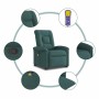 Silla de masaje reclinable de pie de tela verde oscura en Sillones | Comprar online en Foru.es