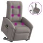 Sillón reclinable de masaje elevable tela gris taupé en Sillones | Comprar online en Foru.es