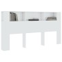 Mueble cabecero blanco brillante 200x18,5x104,5 cm de vidaXL, Cabeceros y pies de cama - Ref: Foro24-811958, Precio: 78,13 €,...