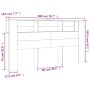 Mueble cabecero blanco brillante 200x18,5x104,5 cm de vidaXL, Cabeceros y pies de cama - Ref: Foro24-811958, Precio: 78,13 €,...