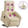 Silla de masaje reclinable de pie de tela color crema en Sillones | Comprar online en Foru.es