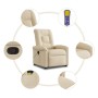 Silla de masaje reclinable de pie de tela color crema en Sillones | Comprar online en Foru.es