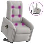 Sillón de masaje reclinable de pie de tela gris nube en Sillones | Comprar online en Foru.es