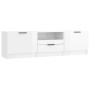 Mueble de TV madera contrachapada blanco brillante 140x35x40 cm de vidaXL, Muebles TV - Ref: Foro24-811454, Precio: 104,30 €,...